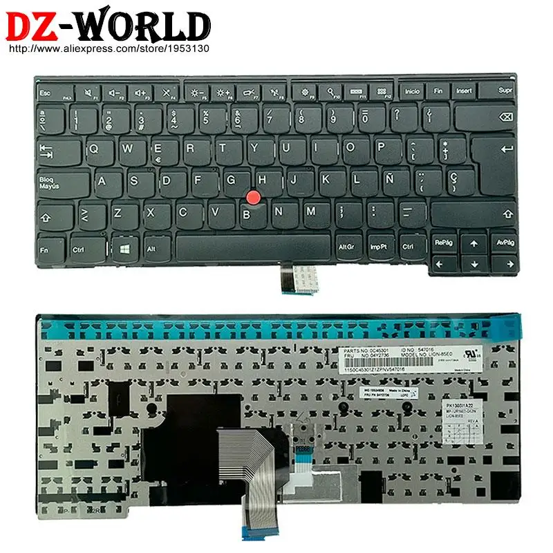 SP Spanish Backlight Keyboard for Lenovo Thinkpad T440 P T431S T450 S T460 L440 L450 L460 L470 E431 E440 Laptop 01AX320 04Y0834