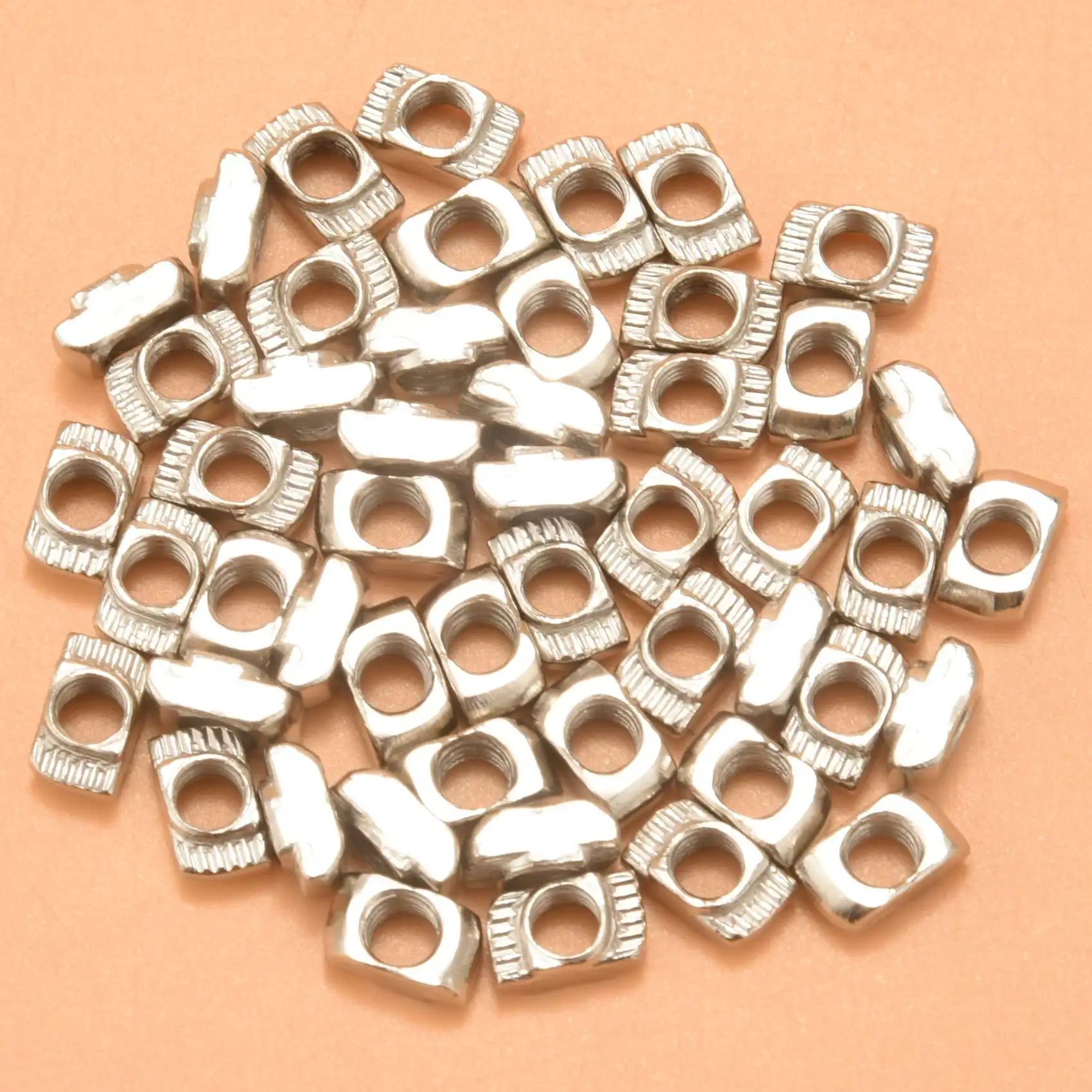 ABKW-50 Pcs M5 T-Slot Hammer Head Nut 2020 Series Aluminum Profile Extrusion Slot European Standard (M5 X 10 X 6Mm)