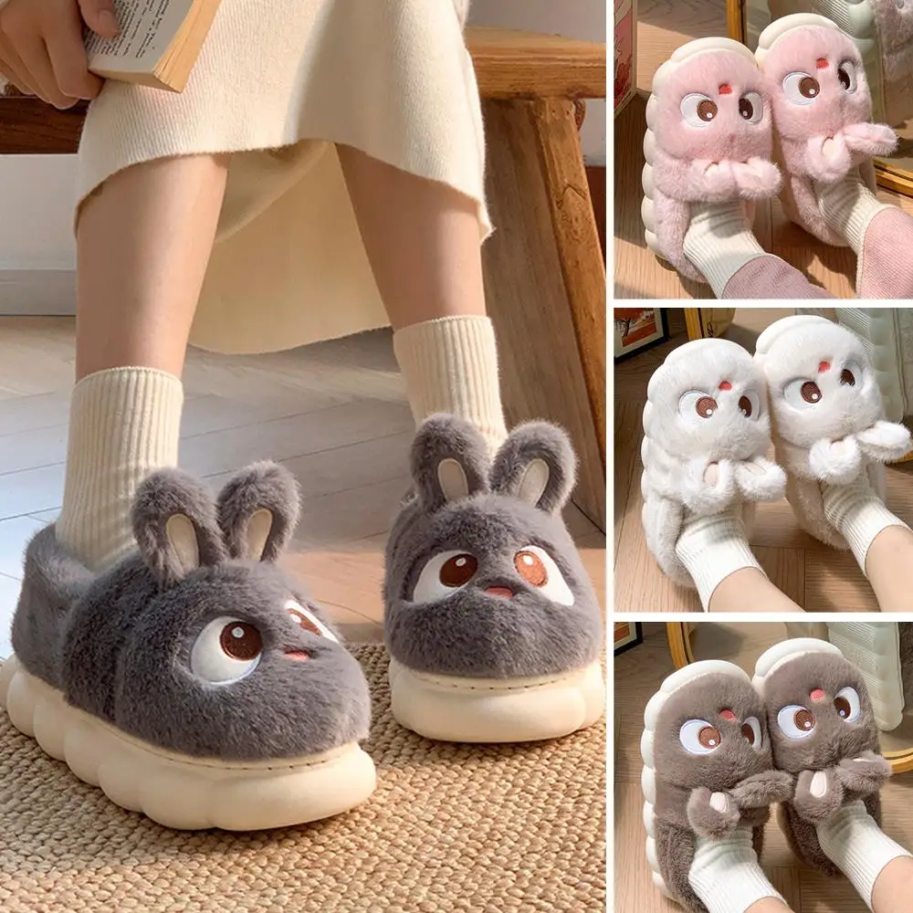 لطيف الكرتون نعال من القطن للنساء داخلي الشتاء المنزل استخدام لينة أسفل أفخم زوجين عنبر النعال الرجال شتاء دافئ