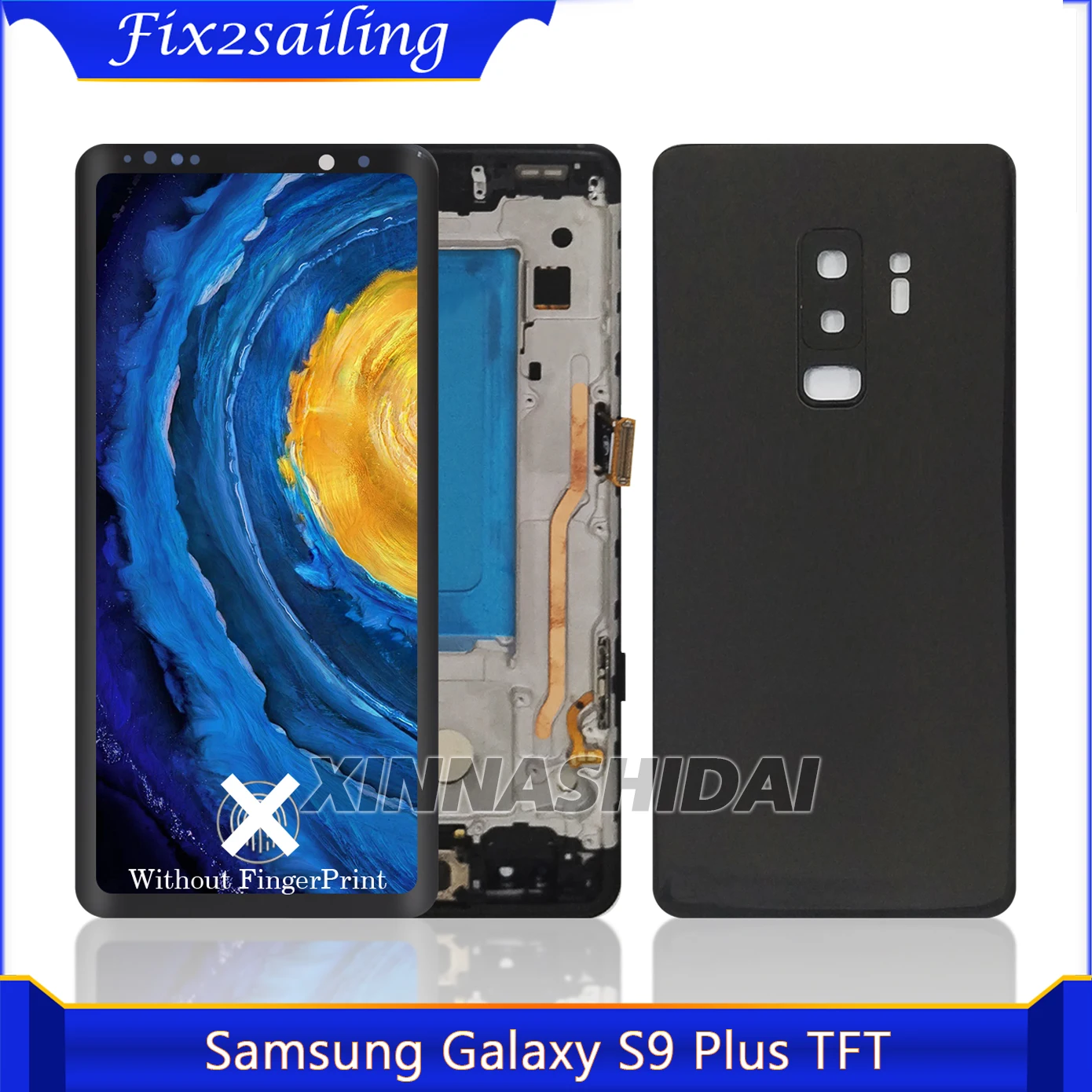 TFT-Qualität für SAMSUNG Galaxy S9 Plus LCD-Display Touchscreen-Digitizer mit Rahmen