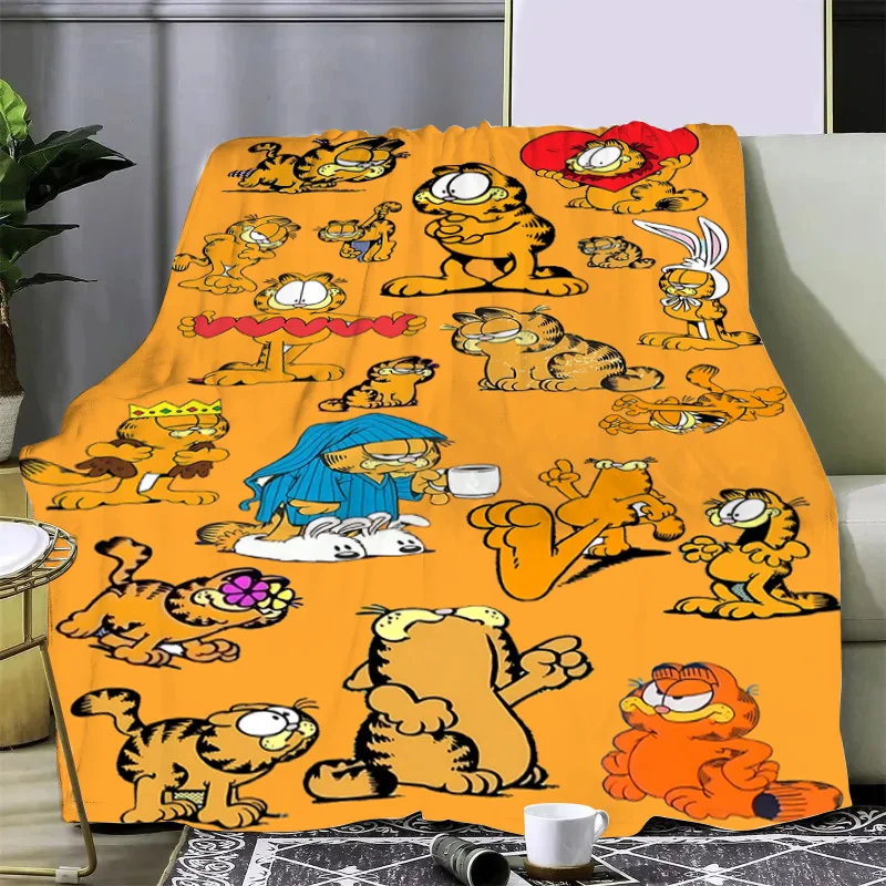 Cute Cartoon G-GarfieldS Printed Blanket Picnic Blankets Warm Blanket Soft and Comfortable Blanket Home Travel Birthday Gift