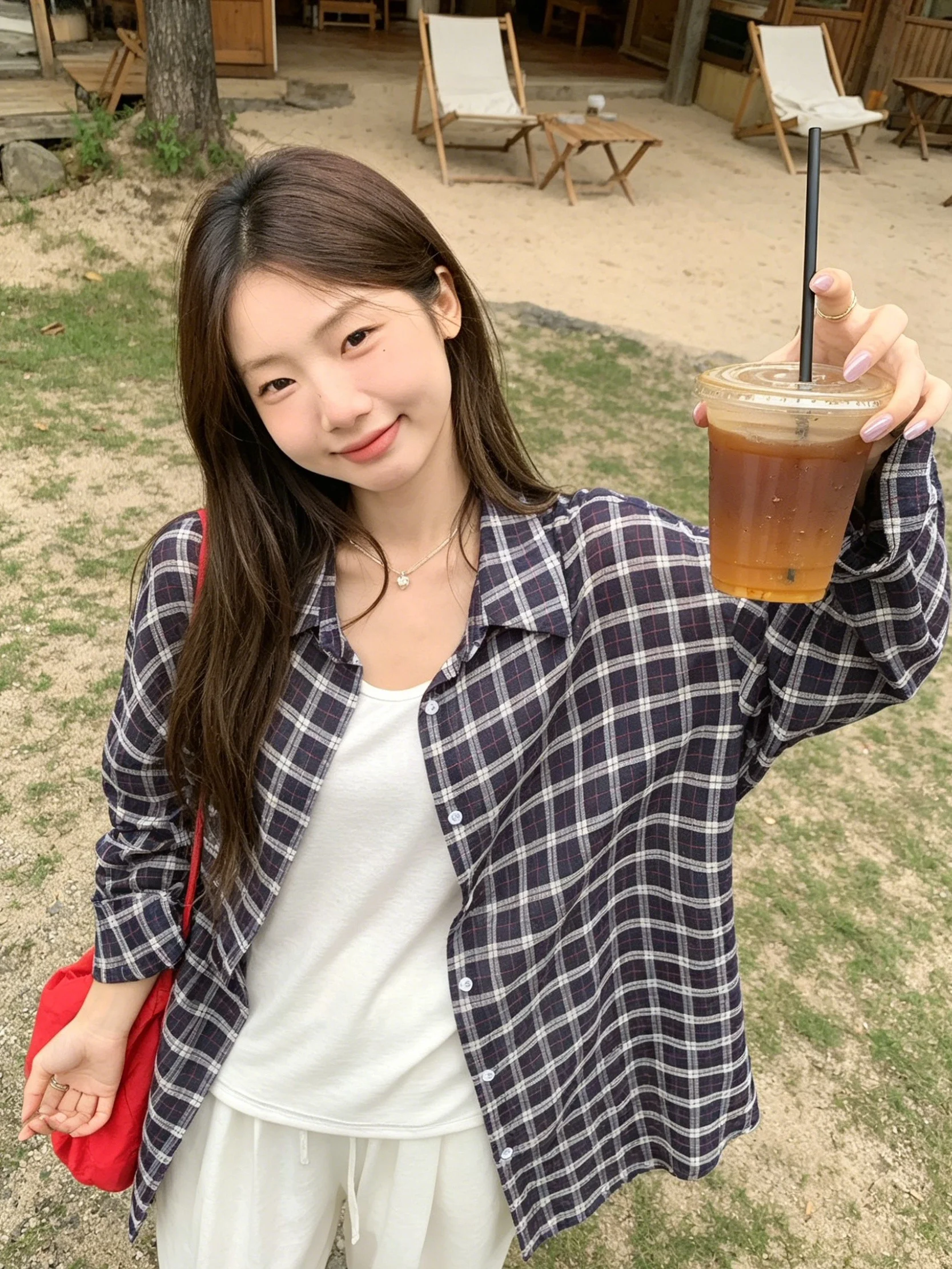

Retro Korean Style Long Sleeve Women's Shirt Loose Fit Comfortable Loose Versatile Slimming Top Cotton Material Lazy Style