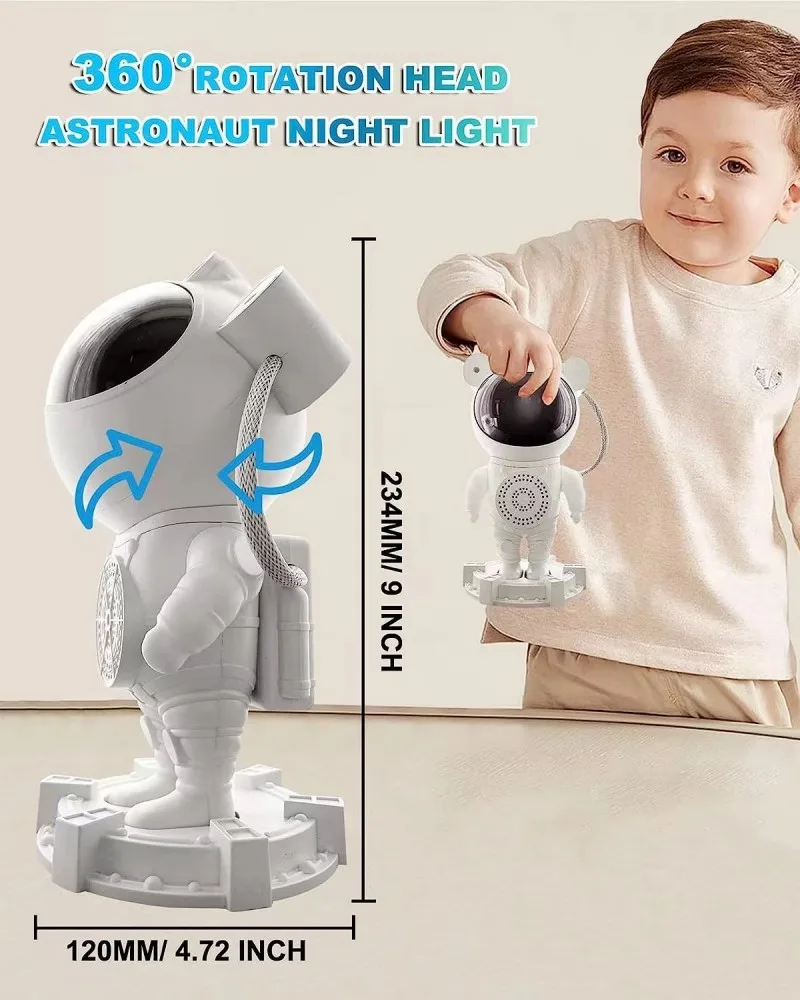 Astronaut Galaxy Projector Nebula Star Space Projector Bluetooth Music Speaker Timer Night Light for Kids Gift Home Decor