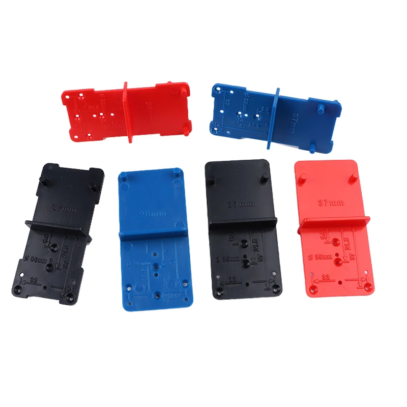 Woodwork Puncher Tool, 28/35-37mm Plastic Guide for Cabinet Hinge Hole Installation