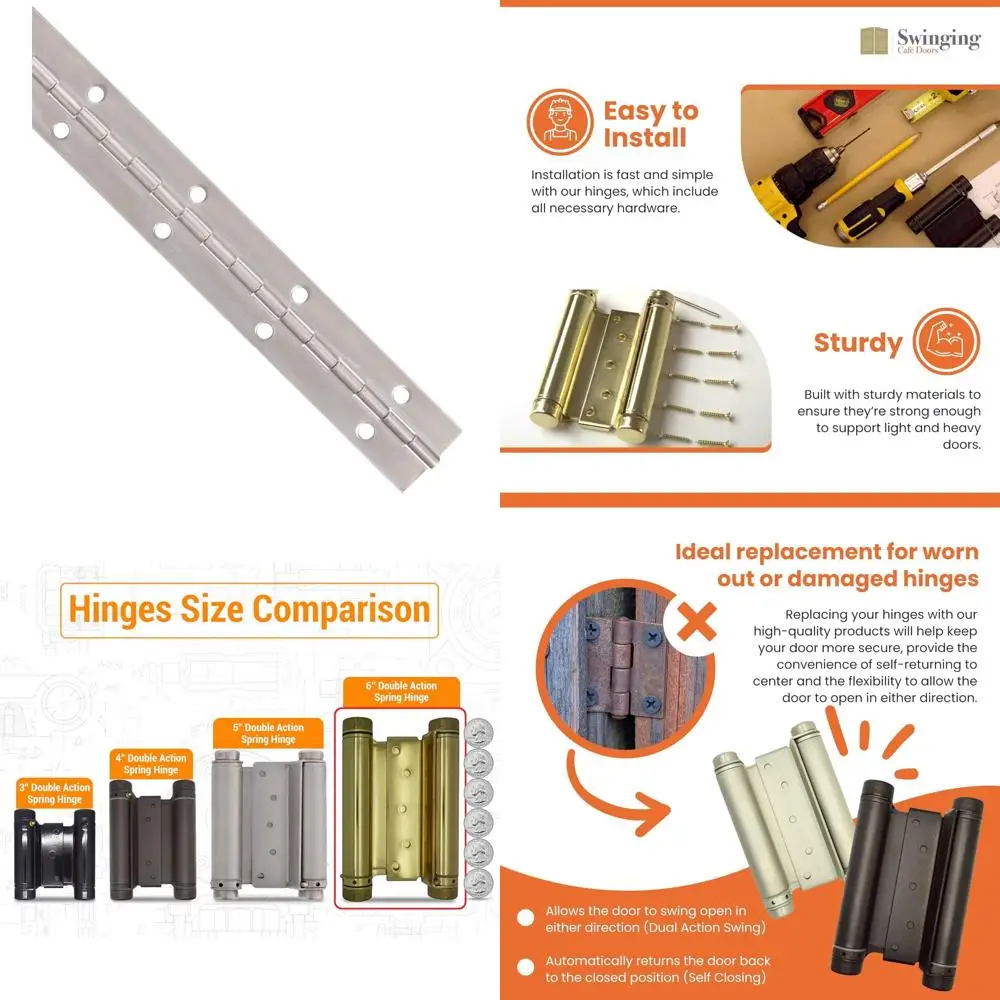 

Long Stainless Steel Continuous Hinge with Hole, Bright Annealed Finish, 8 Feet 1.5 Inches for Durable Applications