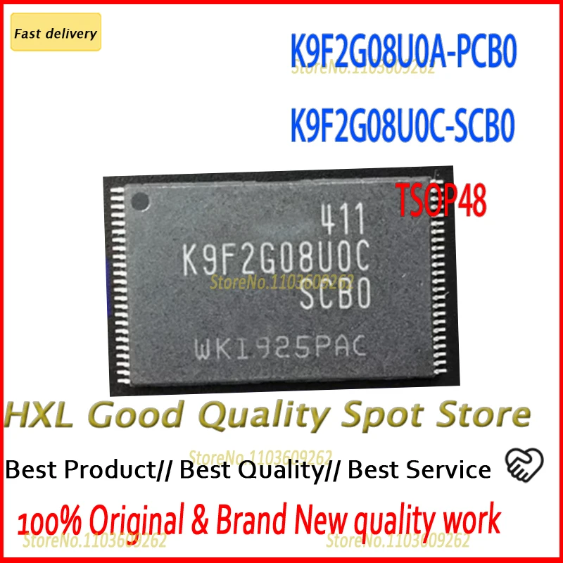 Original Genuine 10PCSK9F2G08UOA-PCBO K9F2G08UOA K9F2G08U0A-PCB0 K9F2G08U0A K9F2G08U0C-SCB0 K9F2G08UOC-SCBO K9F2G08U0C TSOP48