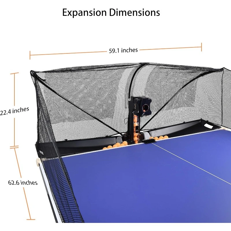 Ping Pong Robot Table Tennis Robot S6PRO with Ping Pong Net Table Tennis Net to Loopable Serve Ping Pong Ball