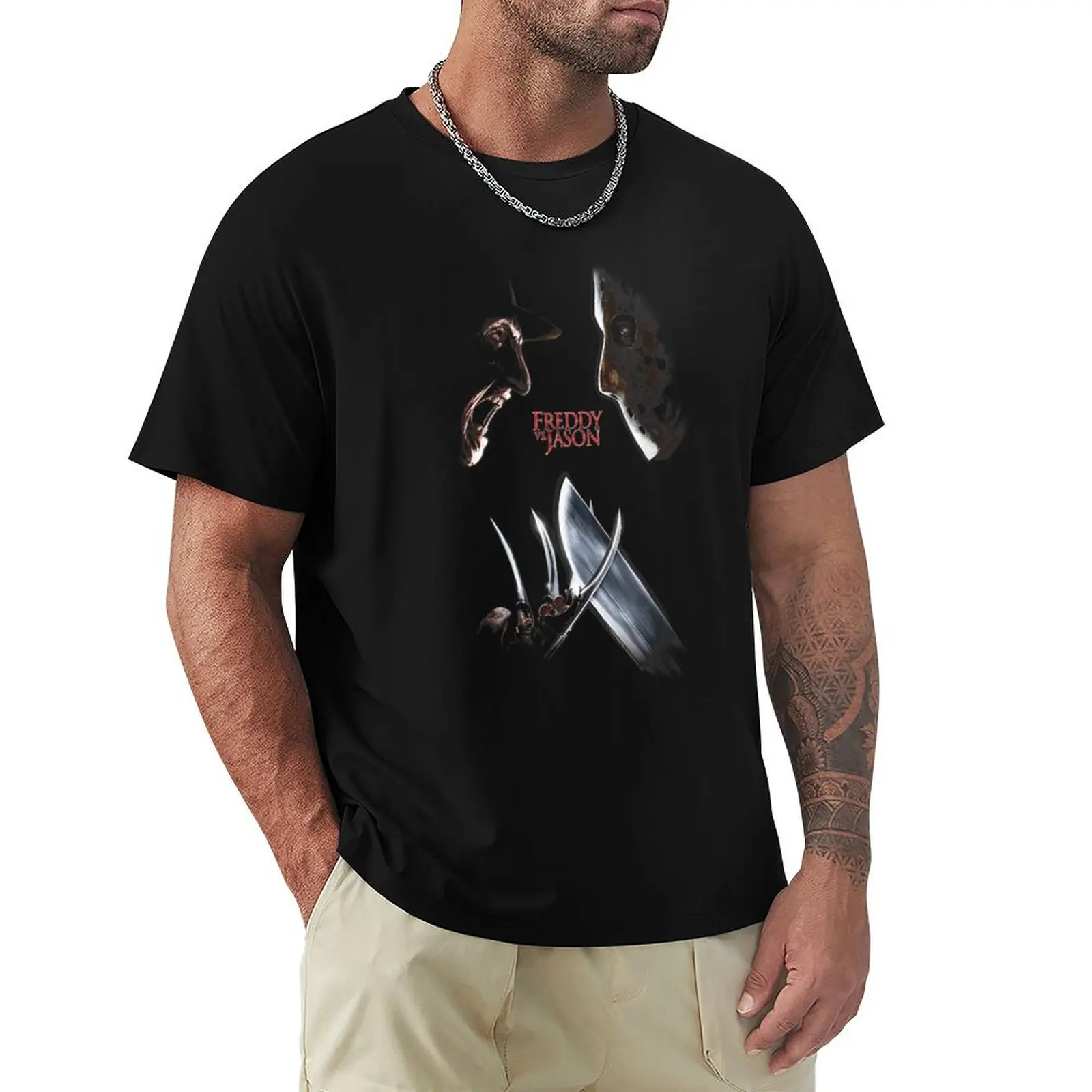 

Freddy vs Jason T-Shirt Personalized t-shirt plain tees oversized t shirt Men's t-shirts