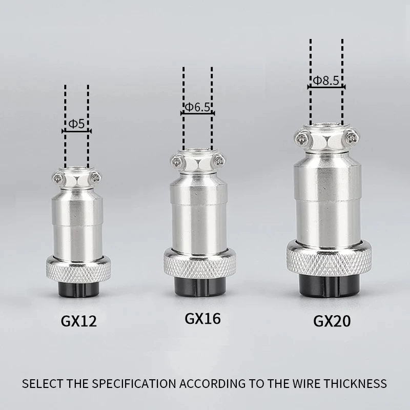 5/10/20/100Set GX12 GX16 GX20 Connector Nut Type Aviation Electric Socket Male Seat Female Head Butt Sleeve Fixed Air Panel Plug