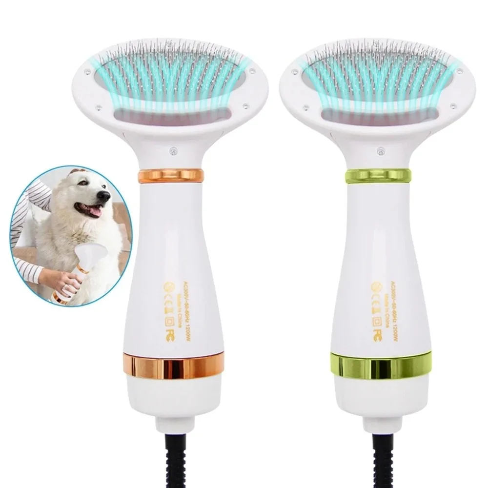 Pet Dog Hair Dryer 2-In-1 Cat Dog Dryer Quiet Comb Brush Grooming Kitten Cat Hair Comb Puppy Fur Blower For Dog Accessories