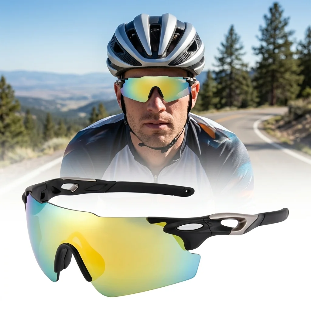 

Спортивные поляризационные солнцезащитные очки для езды на велосипеде, бега, рыбалки, защита от ультрафиолета и пыли, унисекс