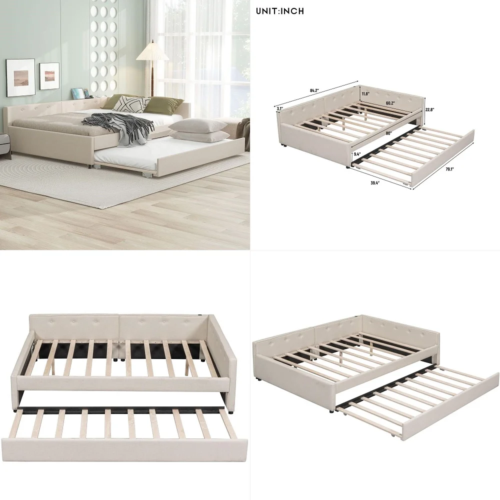 

Bed with Mattress 75 x 54 Full Size for Adults Rollaway Bed Fold Up Foldable Portable Extra Large Spare Guest Beds on Wheels fo