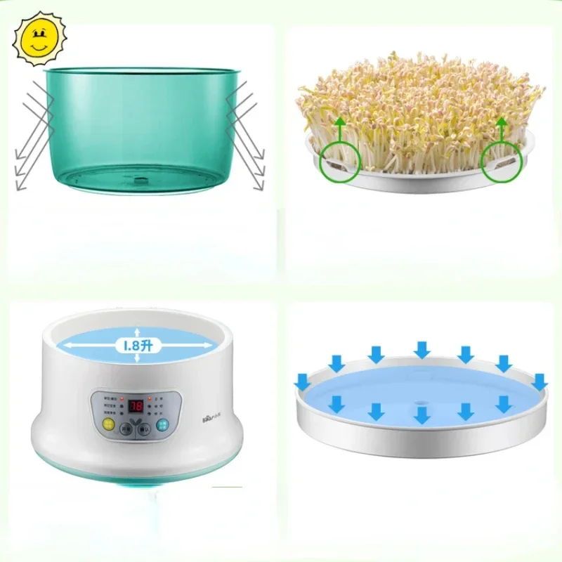 Bean Sprouting Machine Raw Bean Sprouts Double-Layer Soybean Mung Sprout Automatic Raw Bean Sprouts Sprouting Machine