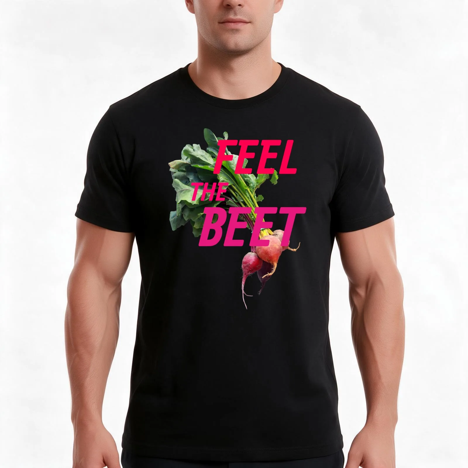 Feel the Beet T-Shirt Summer Casual Cotton Tee Oversized Streetwear Tops Vintage Graphic Print Loose Fit Short Sleeve