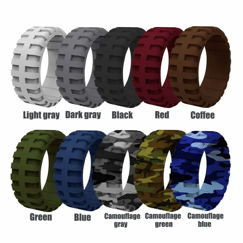 1pc Rings Mens Tire Modelling Sports-Style Silicone Ring Jewelry For Men Automobile Car Racer Outdoors Running