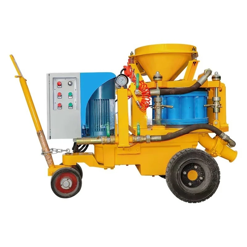 Swimming Pool Damp Jet Refractory Gunning Mobile Spraying Robotic Gunite Concrete Machine