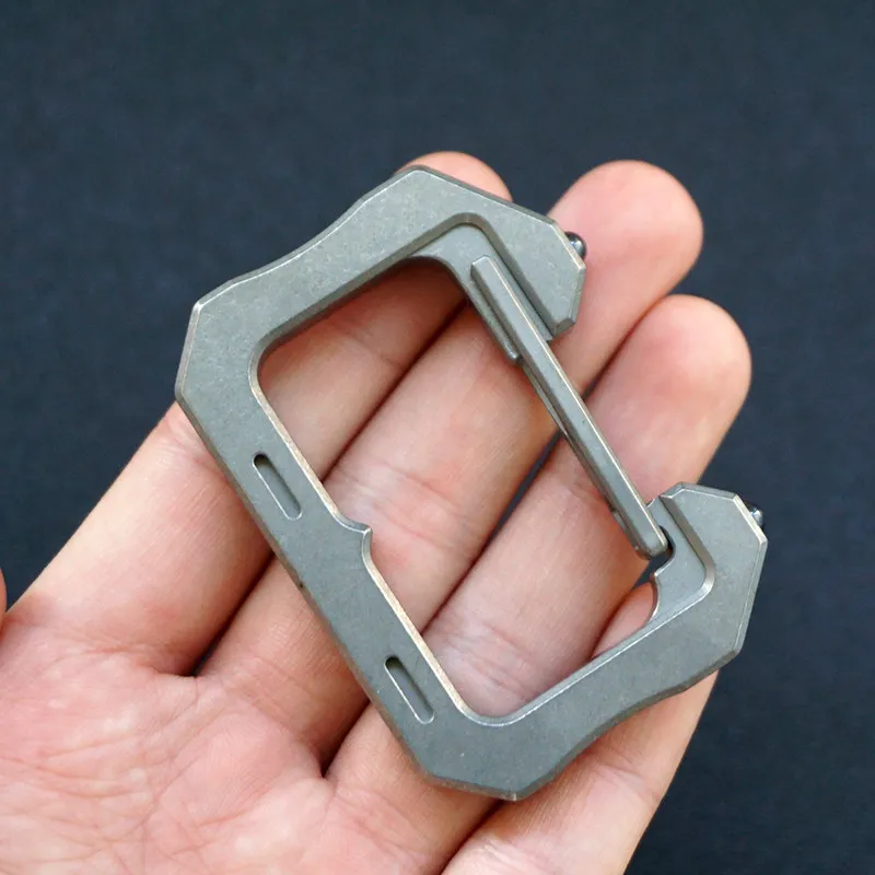 Titanium Alloy Multi-purpose Keychain Defense Finger Tiger Buckle Pure Titanium Thickness 8mm