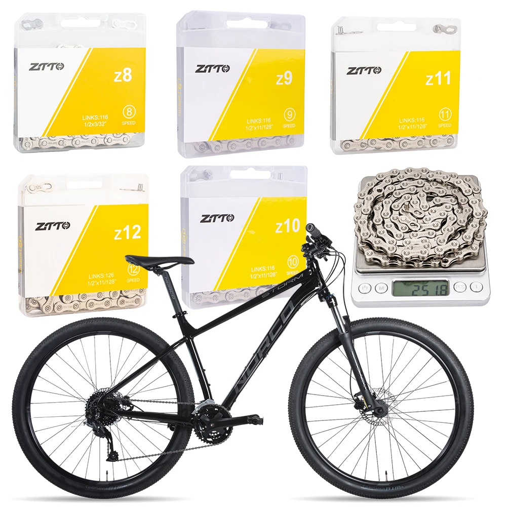 ZTTO 6-7-8/9/10/11/12 Speed Chain MTB Road Bike Chain High Quality Durable Light Chain Links Master Link Missing Link Current