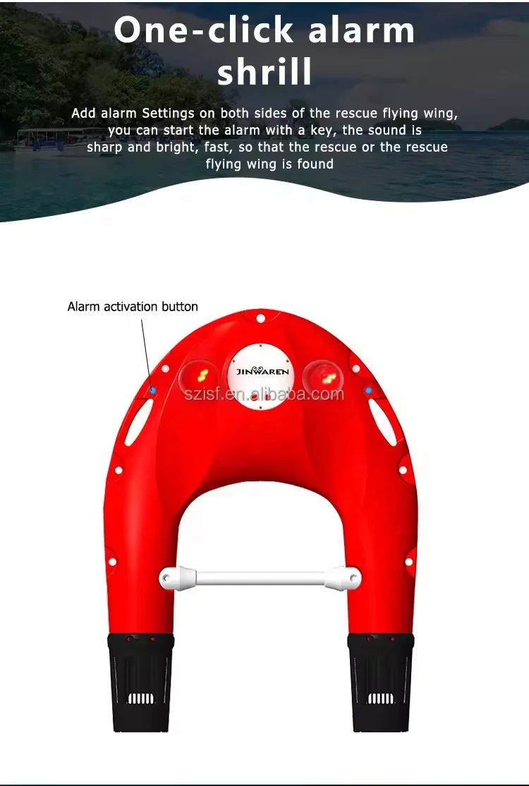 Powerful Portable Remote Rescue Vehicle Water Rescue Robot Life-buoy Maritime Rescue Lifebuoy with Alarm Light Battery Life Buoy