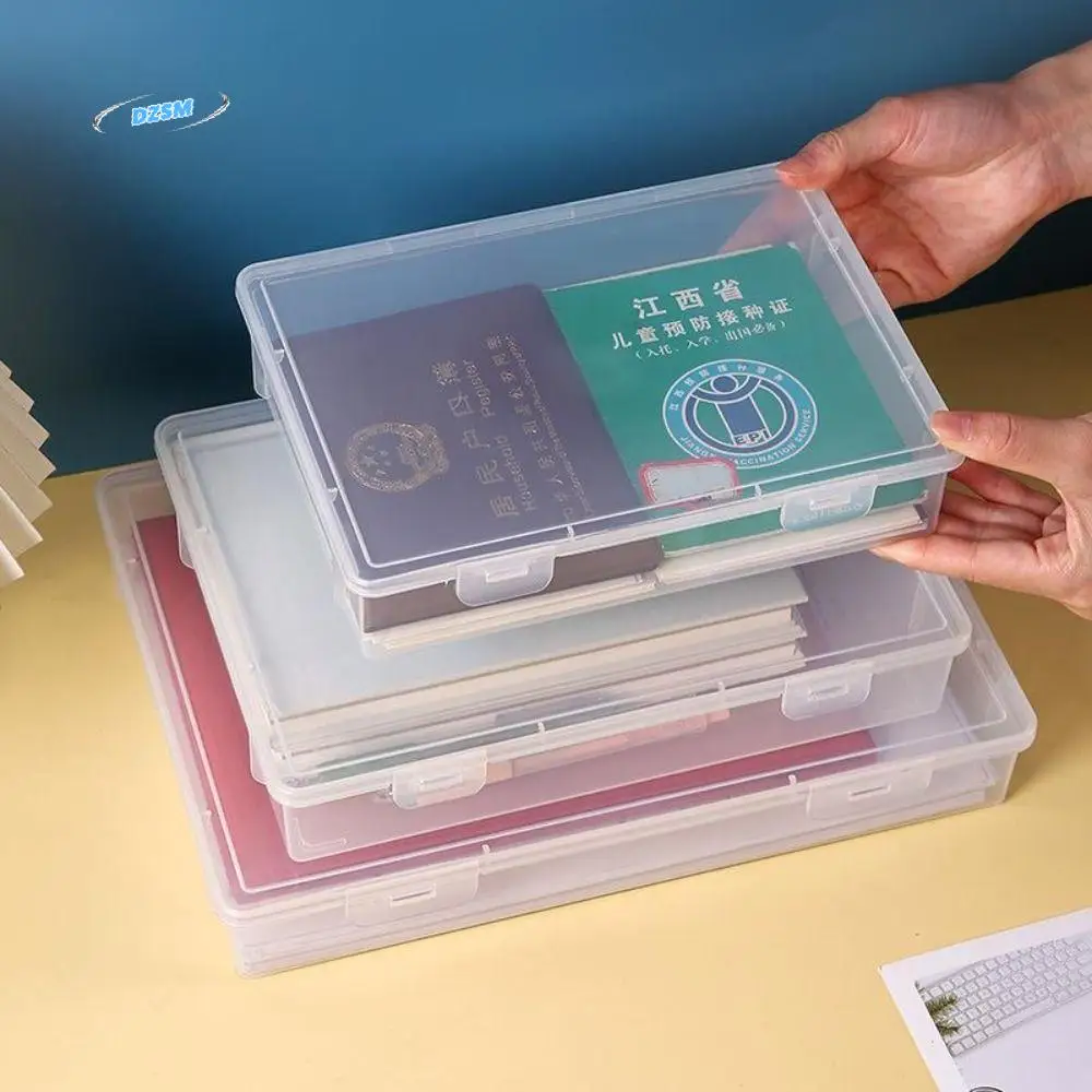 

Data Sorting File Box Certificates Storage Case Desk Organizer Paper Holder Document Storage Box Dustproof Waterproof