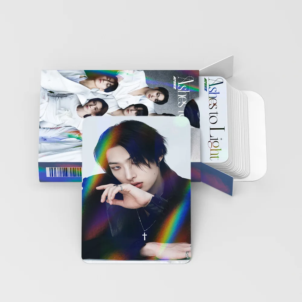 อัลบั้มการ์ดเลเซอร์ Ateez 30 ชิ้น/ชุด โปสการ์ด Ashes To Light โปสการ์ดวอยอง ซองฮวา ของขวัญสุดโปรดสำหรับสาวๆ
