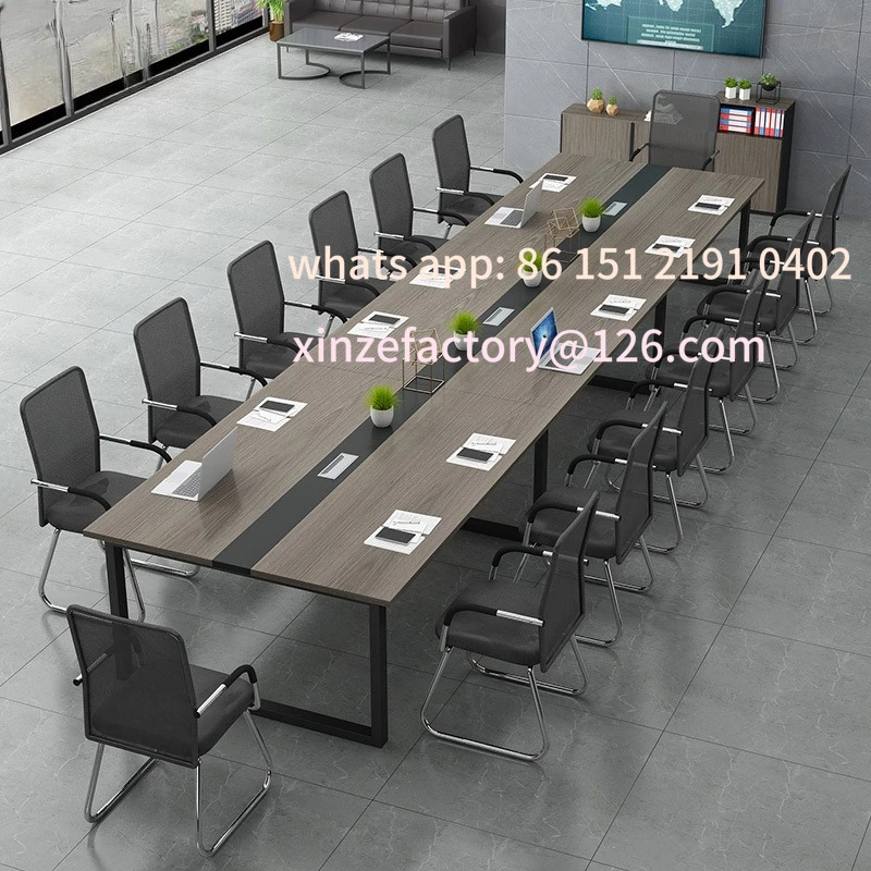 

Customizable winter conference tableLong tableMinimalist modern desk and chair combination long tableworkbench training staff