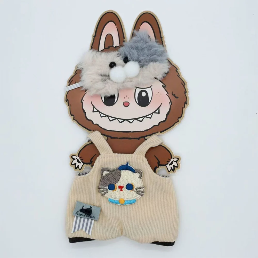 

Новый набор с мультяшными животными для одежды LABUBU, плюшевая кукла 15-17 см, милая маленькая одежда, платье «сделай сам»