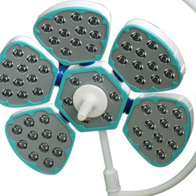 Electric LED 5-Flap Shadowless Surgical Lamp Operating Room Furniture with Plastic Construction Medical Equipment Lighting