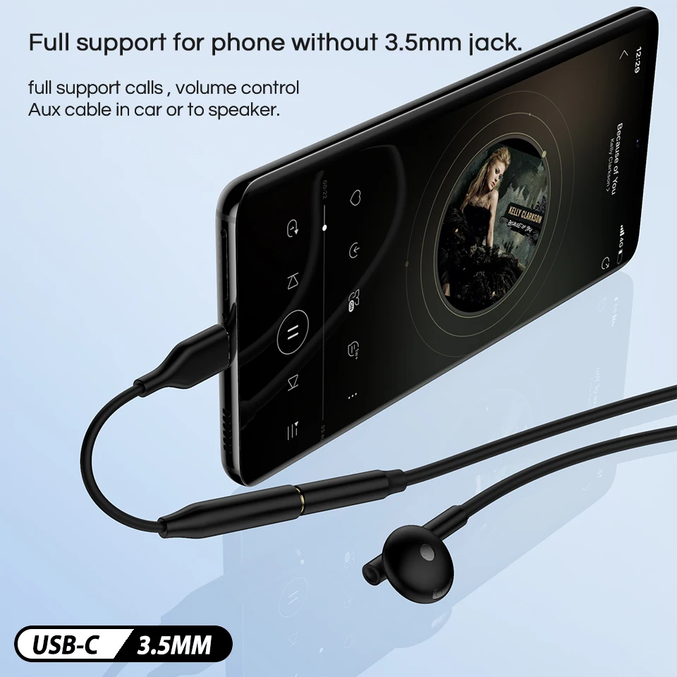 For Samsung Audio Cable USB Type C to 3.5MM AUX Headset Jack Adapter For Galaxy S24 s23 S21 S22 Ultra S20 Plus NOTE10 a14 A54