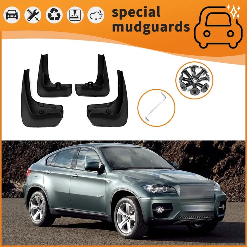 

For BMW X6 models 09-21 Mudguards Fender Mudflaps Front Rear Flares Splash Guards Cover Car Accessorie