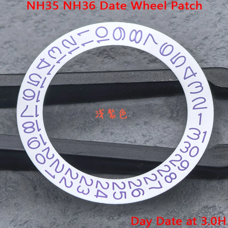 Customized NH35 Movement Date Wheel Patch Fit NH35 NH36 4R35 4R36 Movement Day Date at 3.0H NH35 NH36 Dial Wheel Paste Patch view 6