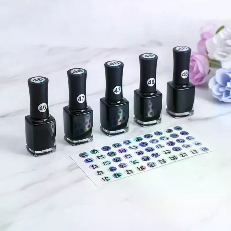 10Pcs Waterproof Nail Polish Number Stickers Labels For Gel Lacquer Lipstick Bottles & Tips Manicure Display Marking Tool