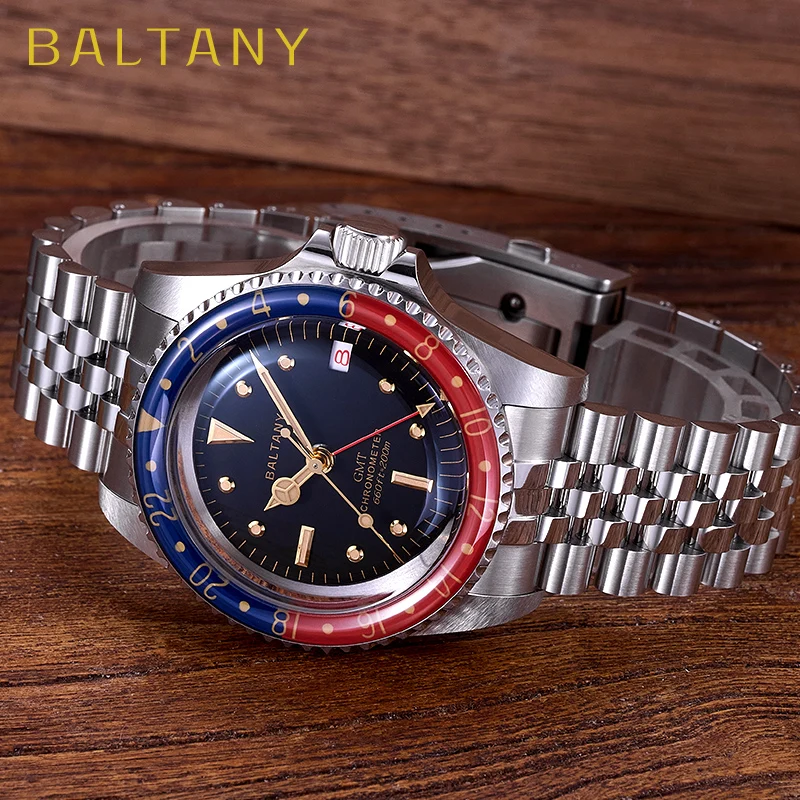 Baltany 1957s GMT Master Homage винтажные часы сменные купольные сапфировые браслеты из нержавеющей стали NH34 автоматические наручные часы мужские