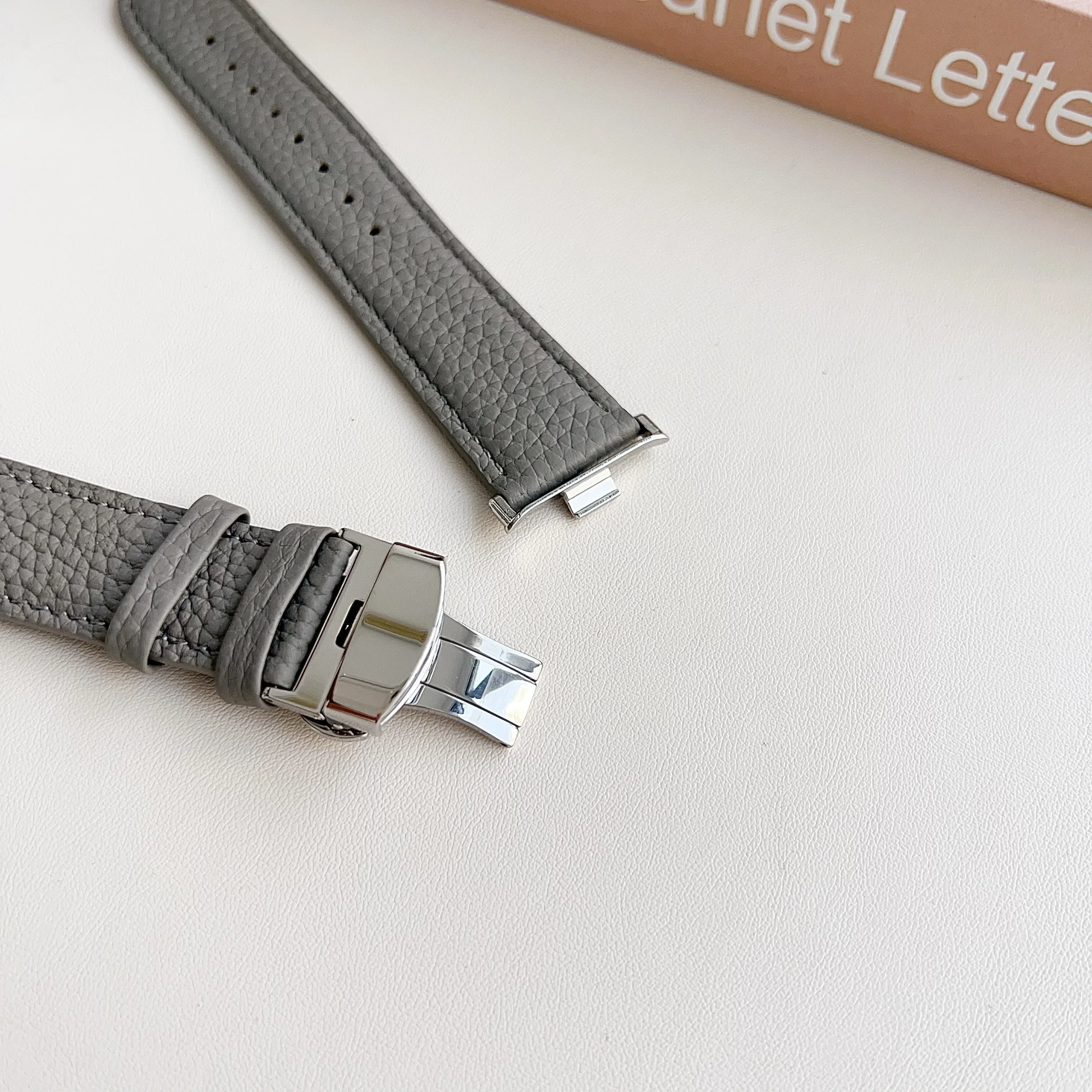 Normale Lychee Print Uhr mit Schleife Schnalle Armband für Redmi Watch 4 für Xiaomi Band8 Pro