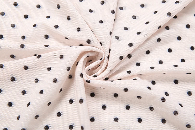 Kliou Lange Röcke mit Polka-Dot-Print für Damen, sexy, durchsichtiges Design, Kordelzug, elastische Taille, Hot Girls High Street Style Buttoms – Detail 10