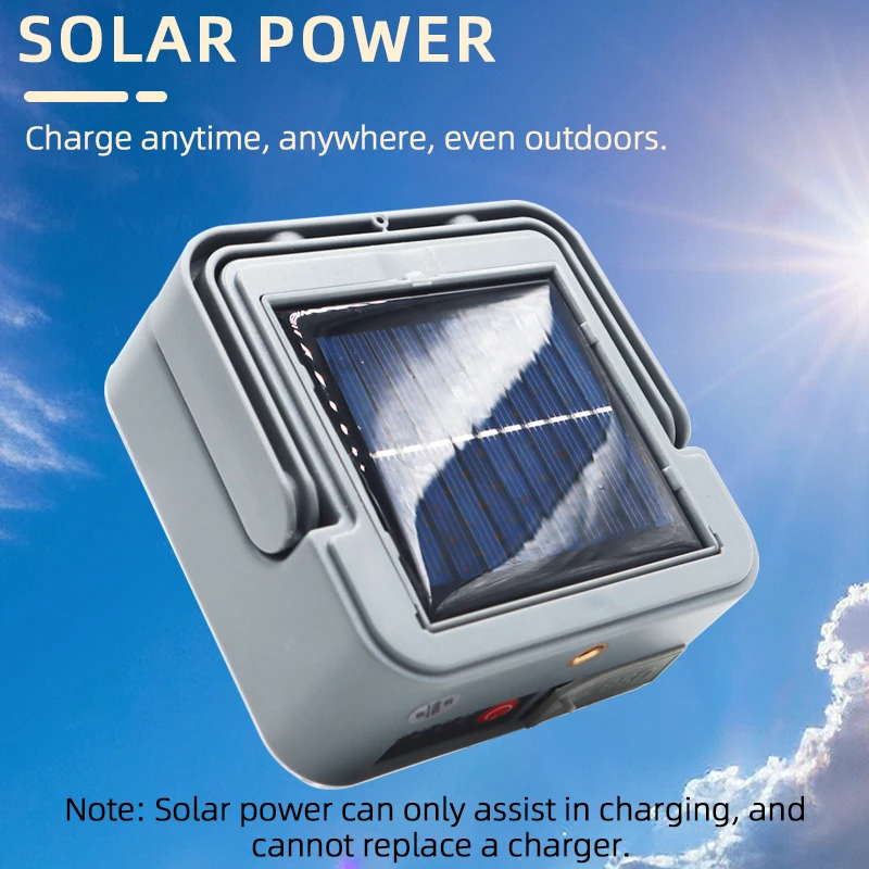 Solar Camping Lantern,Outdoor Rechargeable LED Tent Light,with Magnet,Powerful Flashlight Power Bank Repair Emergency Flood Lamp view 3