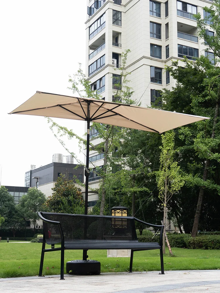 L250xw 130Cm Xh245cmbuiten Zwaaiende Paraplu Tegen De Muur, Zijkolom Paraplu, Balkon Groene Plant Parasol, Paraplu Buiten