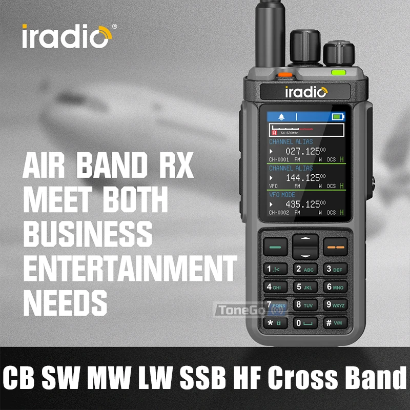 Iradio UV-98 PLUS 10W Walkie Talkie Full Band GPS(Optional) Ham Radio USB LSB CW CB LW MW SW SSB Cross Band Repeaper 1024CH FM