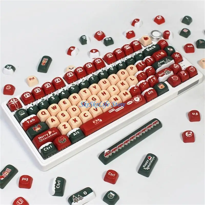 Capa tecla reemplazo E65E Juego 130 piezas sublimación calor PBT para teclado mecánico