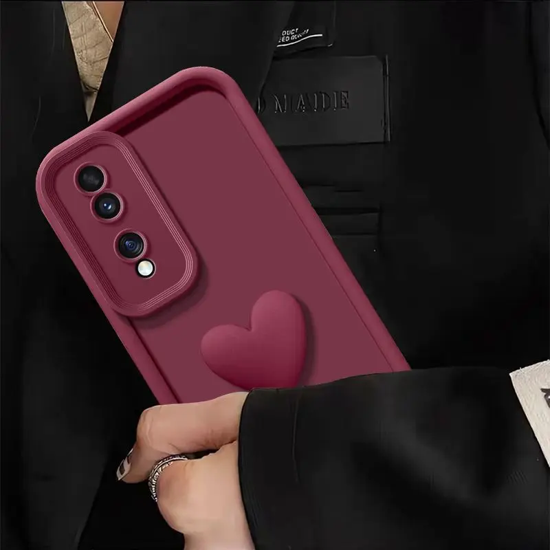 Korean style Cute DIY Love Heart Pure Color Phone Case For Motolora G10 G20 G30 G54 G14 G9 Play Soft Slicone Back Cover Coque