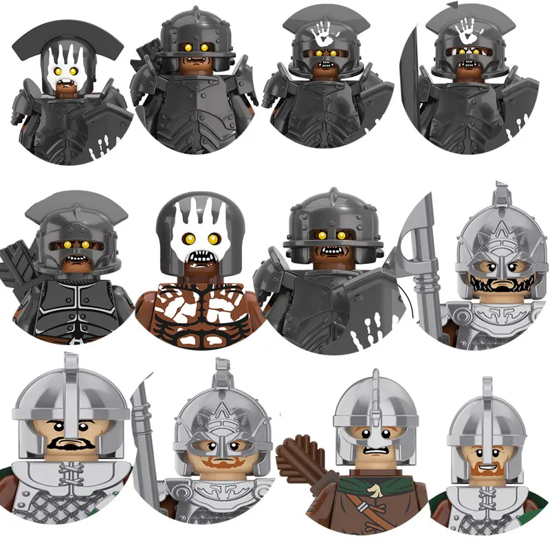 Single Sell Medieval Time Knight Warrior Roman Soldier Armor Helmet Weapon Building Blocks Figures Accessories Toys For Children