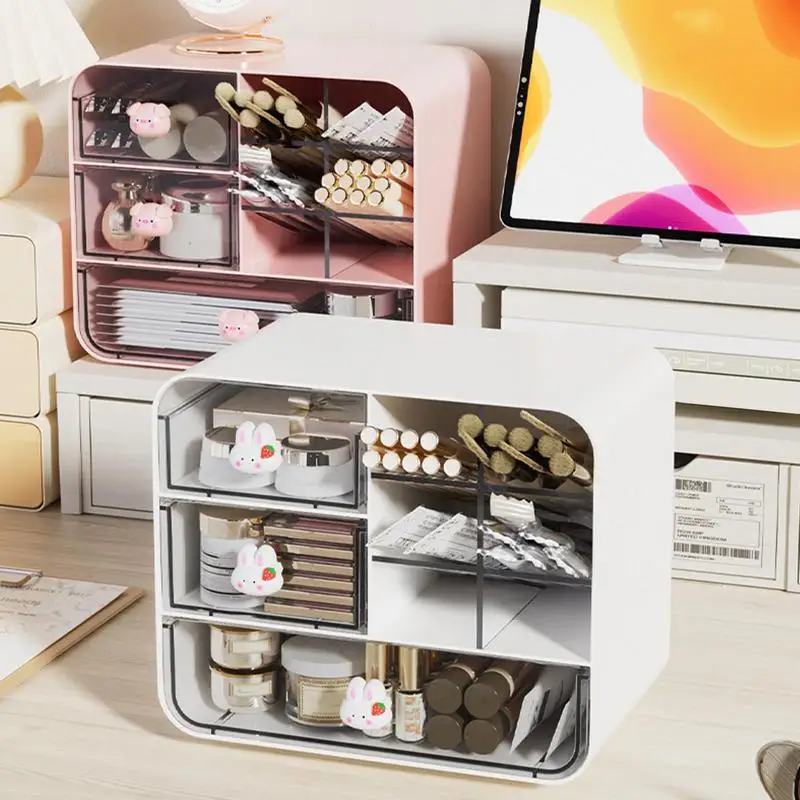 Desktop Drawer Organizer Thickened Clear Desk Organization Small Multi-functional Tabletop Organizer Shelf For Home Office 6