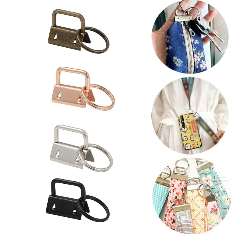 5/10/20/40pcs/set keychain tail clip set decorative keychain DIY hardware keychain pendant making accessories