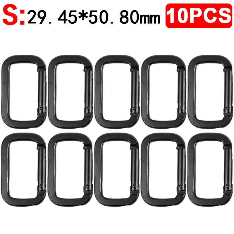 Ovale Federringe aus Aluminiumlegierung, Taschenriemen-Schnallen, Beschichtete Clips, Karabiner für Geldbörsen und Handtaschen, Ovale Druckverschluss-Karabinerhaken – Detail 15