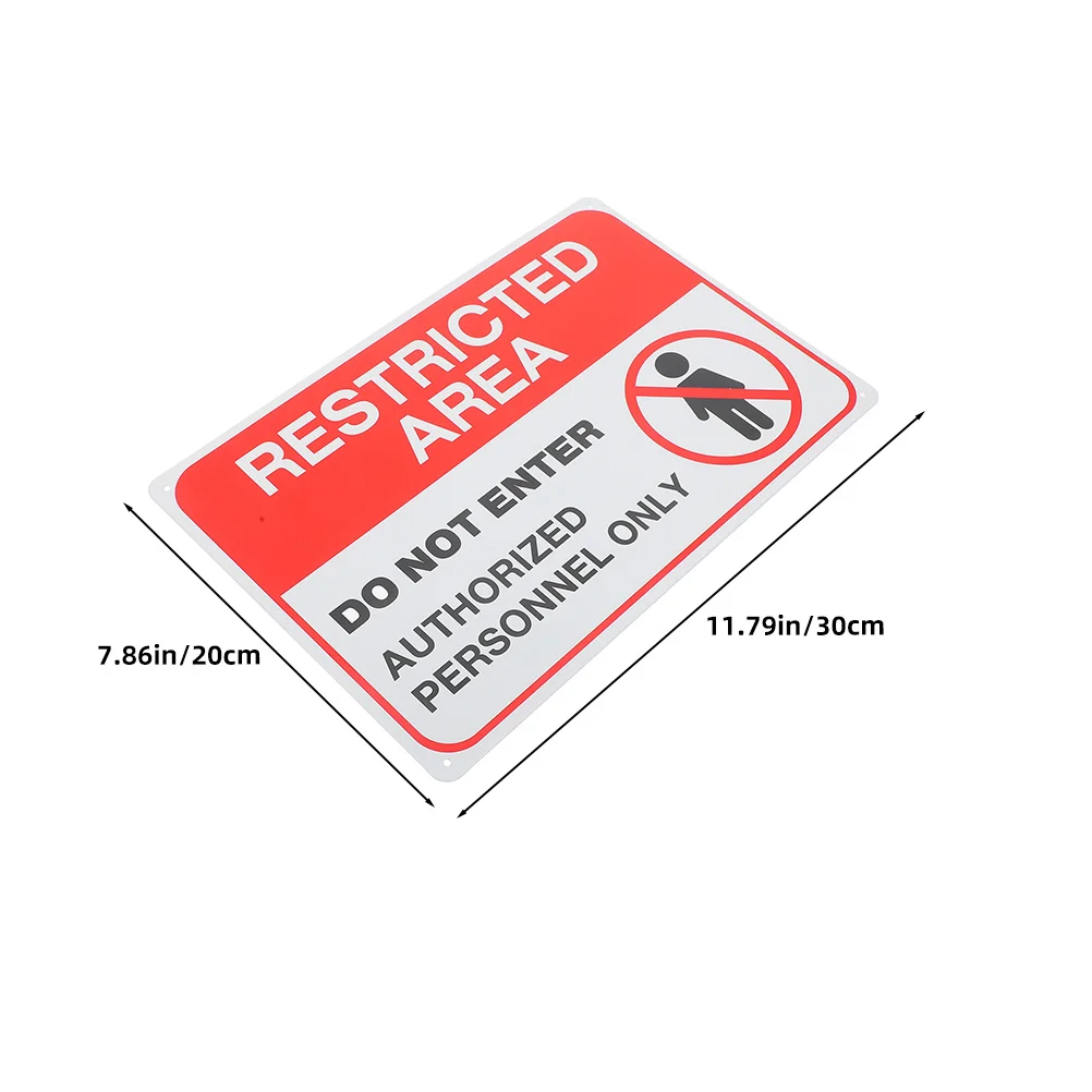 2 قطعة لا علامة دخول لا تدخل مقيد مانعة لتسرب الماء محفورة مسبقًا سهلة التركيب مؤشر السلامة ملصق علامة تحذير #3