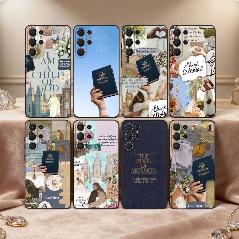 

1PC The Book Of M-Mormon Phone Case For Samsung S26,S25,24,23,22,30,21,10,9,Ultra,Plus,Lite,FE Soft Black Case