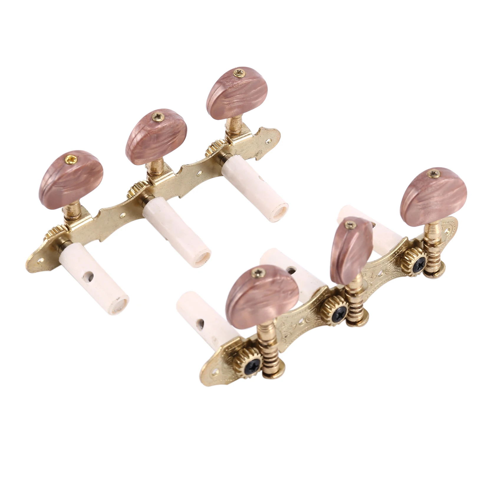 Left Right Classical Guitar String Tuning Pegs Machine Heads Tuners Keys 3L3R Professional Guitar Accessories,Red-Brown