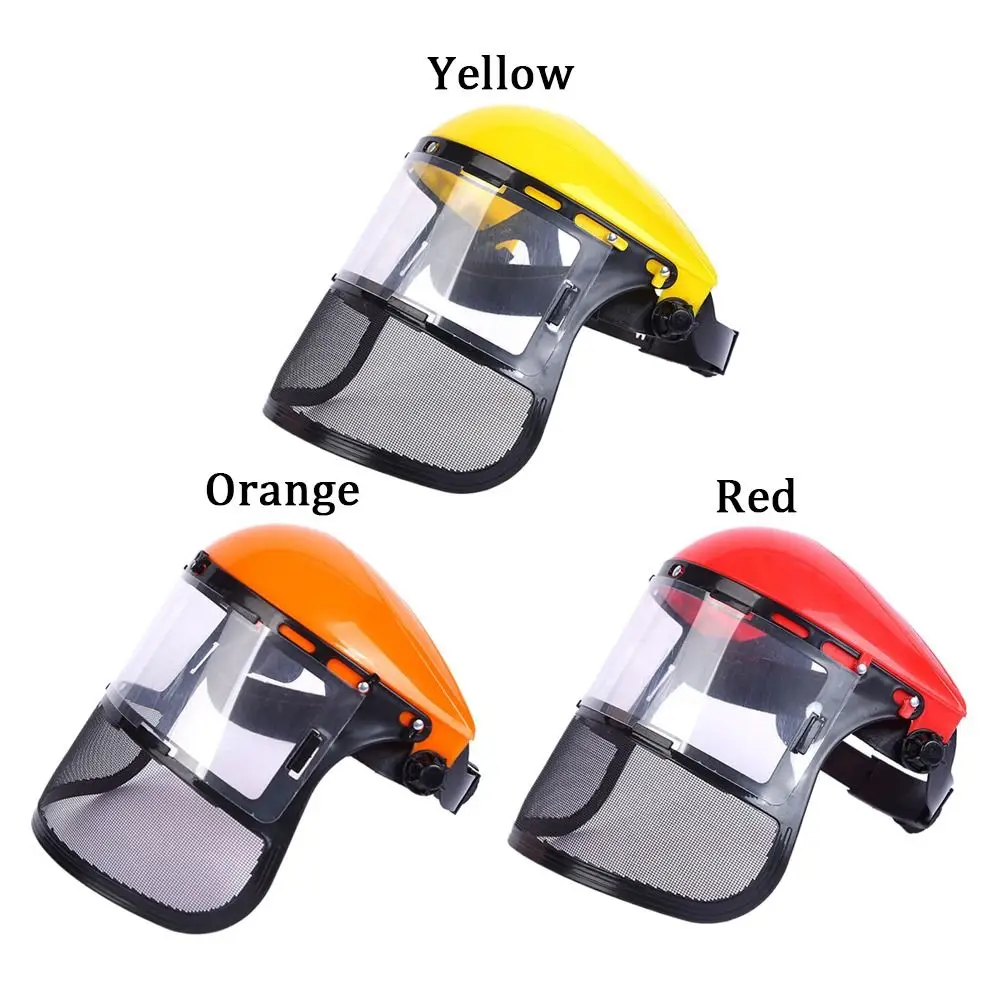 1Pcs Anti Splashing Grass Protective Mask Anti Dust Face Screen Protection Safety Mask PVC Head-Mounted Grass Trimmer Hat