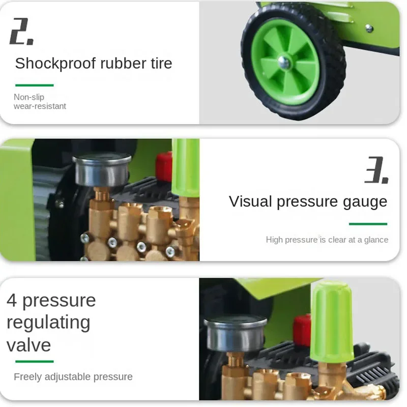 2000W 12L/Min High-pressure Car Washing Machine Automatic Washing Machine 2000W High-power All-copper Washing Machine