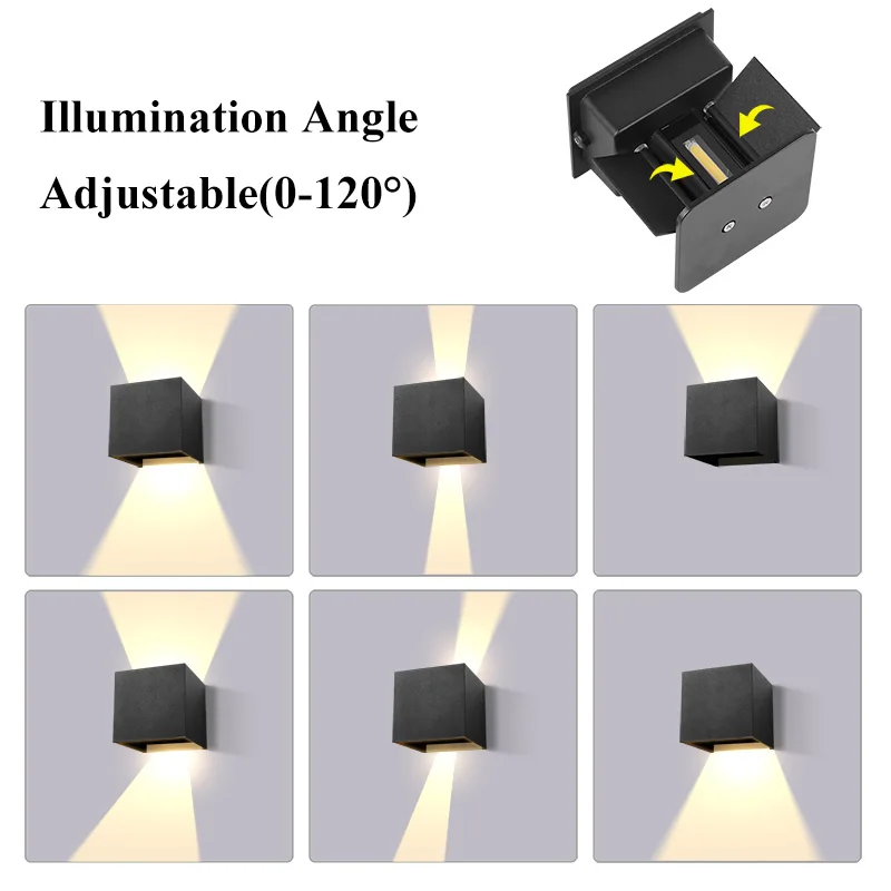 Imagem -04 - Led Wall Lights Fixture For Home Lâmpadas de Parede ao ar Livre Decoração para Sala de Estar Iluminação Impermeável Corredor up Down Sconces